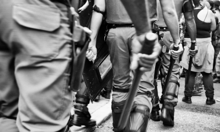 Policiais em São Paulo Foto: Fernando Podolski / Getty Images