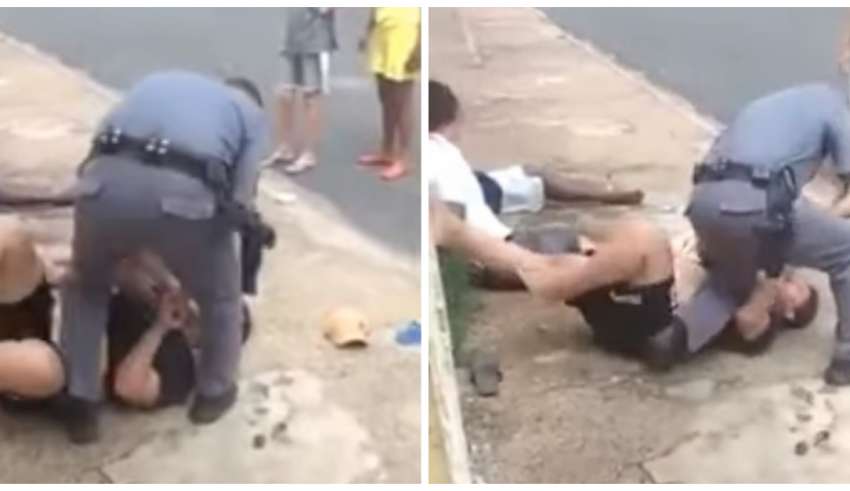 PM agride e se ajoelha em barriga de grávida no interior de SP